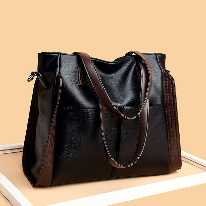 Women's tote bag made of soft leather with large capacity | Bowlift
