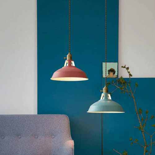 BowLift | Vintage pastel pendant lamp - Metallic elegance - Soft ambiance
