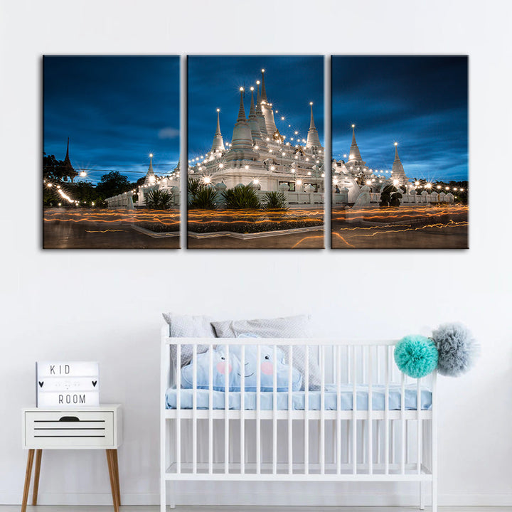 Shining Palace 3 Piece - Canvas Wall Art Painting | Bowlift