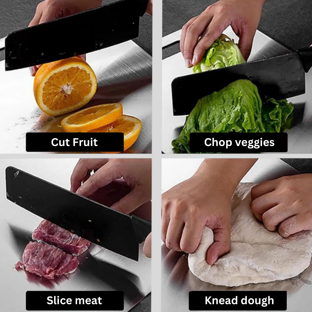 BowLift | Medical Grade Titanium Cutting Board | Durable, Non-porous Surface for Safe Food Preparation & Kitchen Use