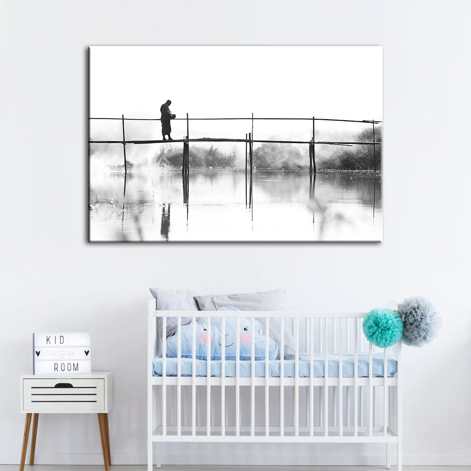 Bridge Walking - Canvas Wall Art Painting | Bowlift