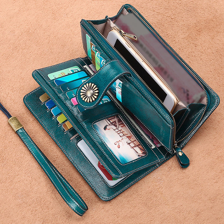 Retro long wallet with large capacity | Bowlift