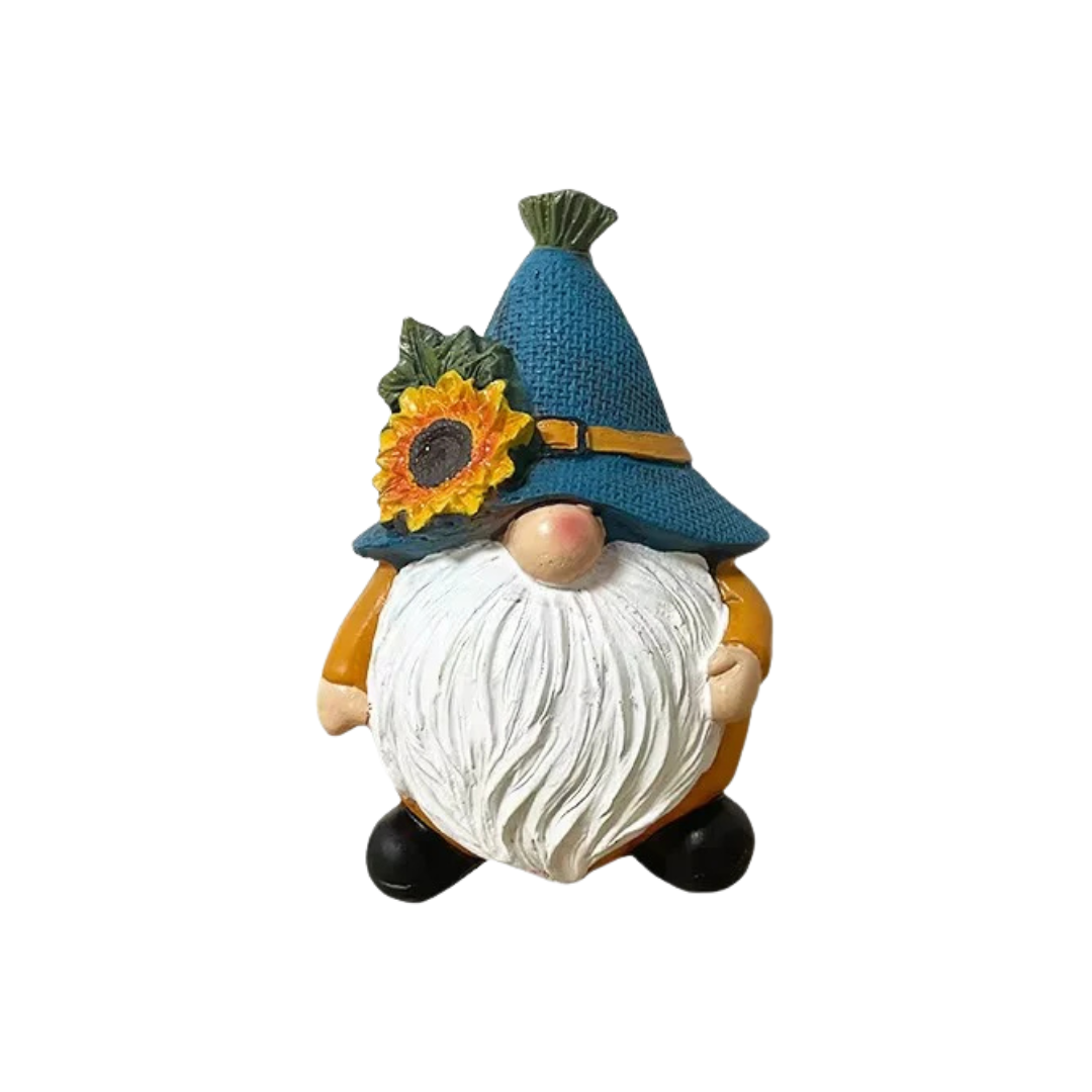 BowLift | Autumn gnome figurine with pumpkin — charming resin decoration for home and garden