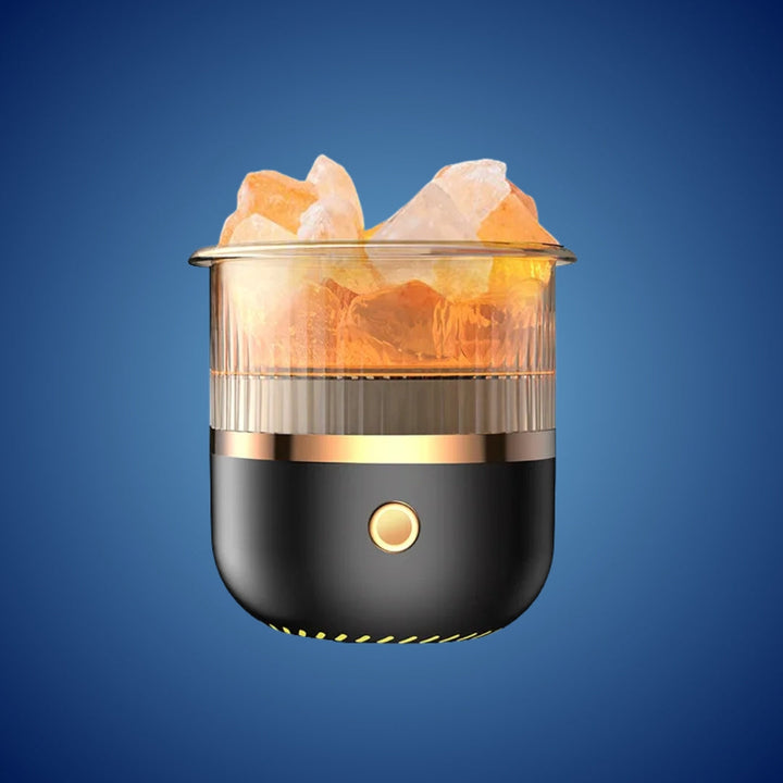 SereniGlow Crystal Salt Humidifier | USB Aroma Diffuser – Night Light & Air Purifier – For Relaxation, Stress Relief & Improved Air Quality Bowlift
