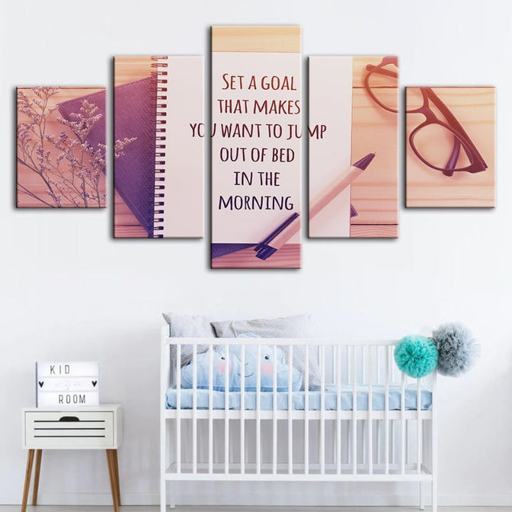 5 Piece Inspirational Art - Canvas Wall Art Painting | Bowlift