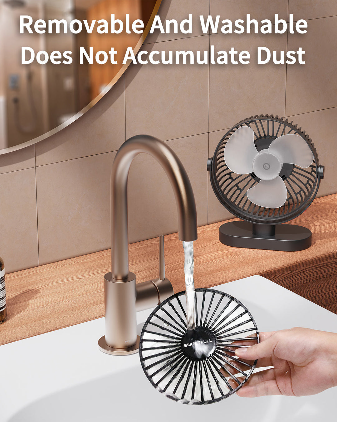 6.5 Inch USB Small Desk Fan for Home Office Car Outdoor Travel | Bowlift