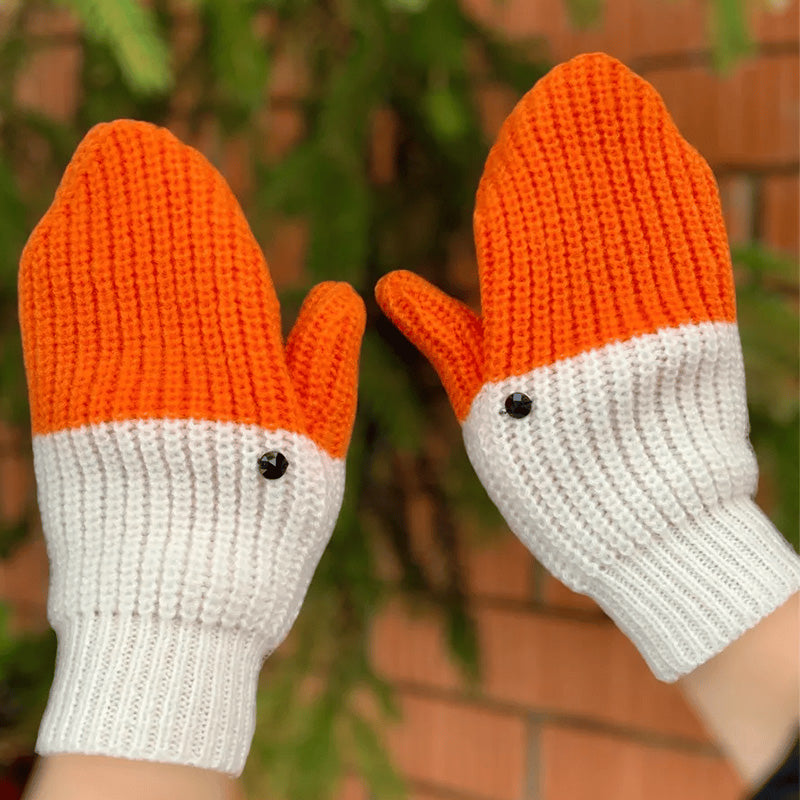 BowLift | Funny Crochet Goose Mittens