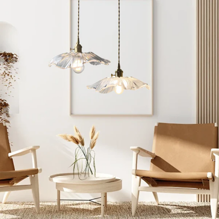 BowLift | Retro Lotus Glass Pendant Lamp