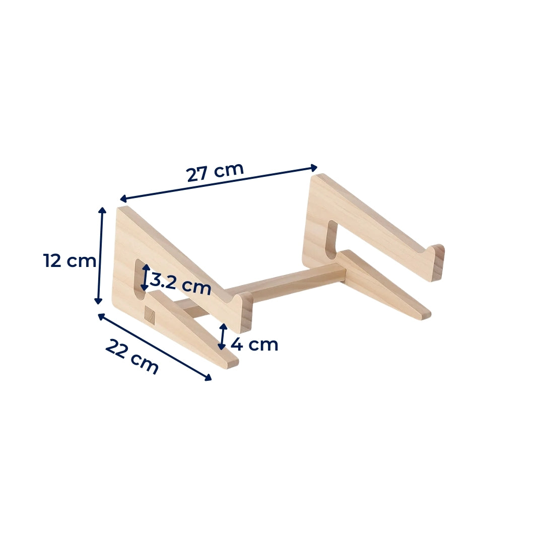Ergonomic Neck Support – Ventilated Natural Wood – Prevents Overheating – Ideal for Home & Office Use Bowlift