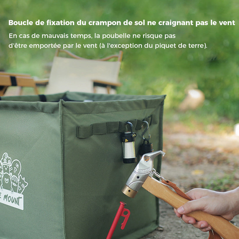 Foldable multifunctional trash can for outdoor use | Bowlift