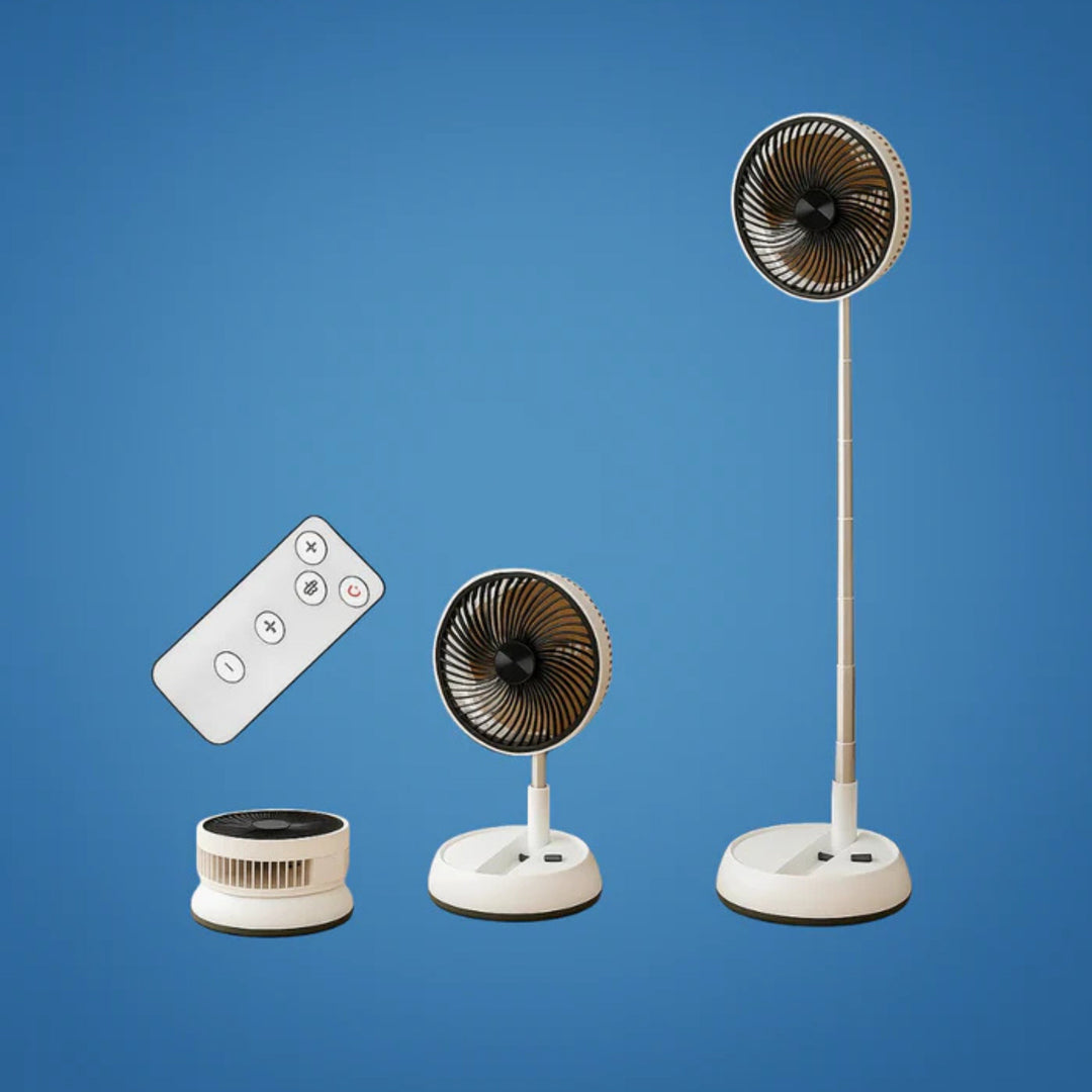 Quiet Portable Cooling – Lightweight Foldable Design – Remote-Control Home & Outdoor Use Bowlift