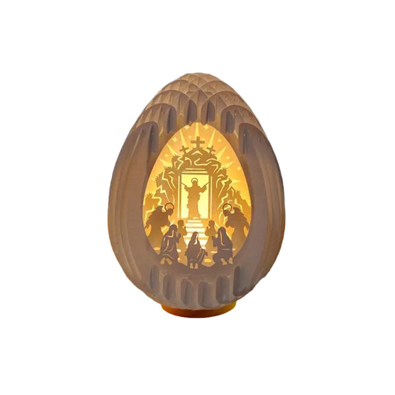 Easter 3D Paper Desk Lamp with Luminous Base | Bowlift