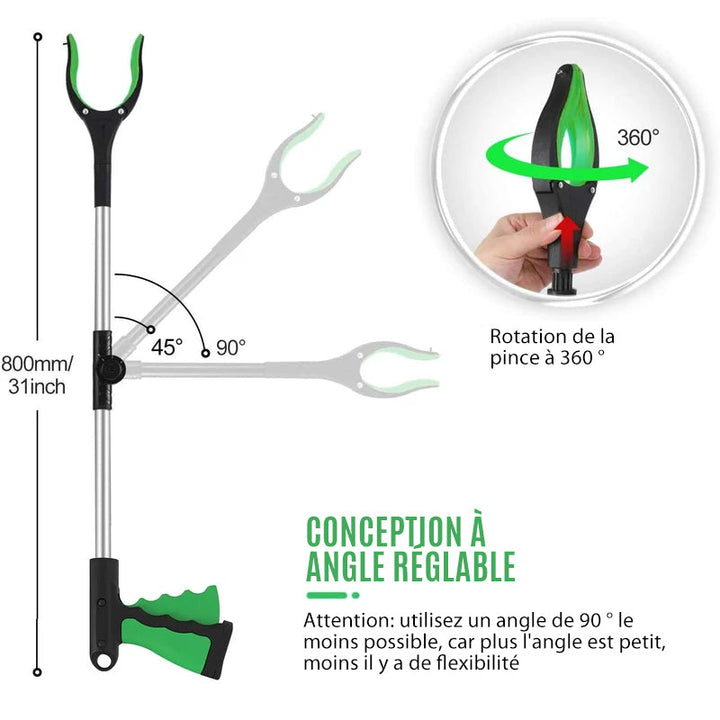 Gripping tool with adjustable angle arm | Bowlift