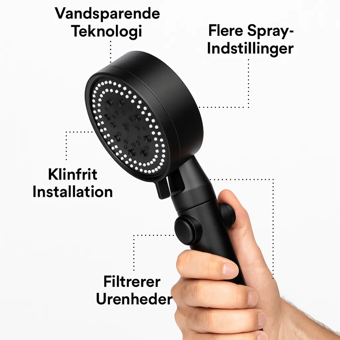 BowLift | HydroFlow Spa Showerhead Water-Saving Adjustable Features