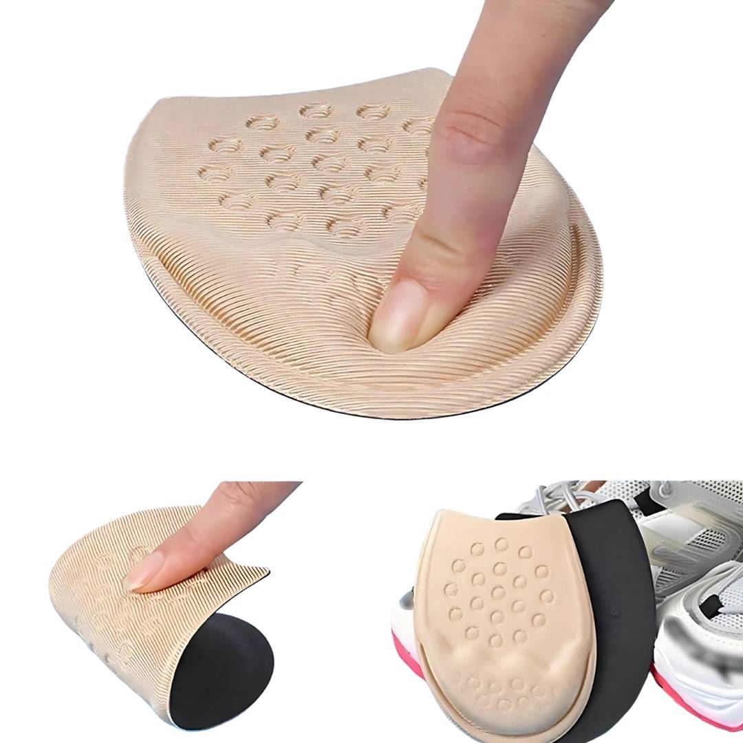FootEase Shoes Half Insoles Forefoot Inserts | Foot Pain Relief - Shock Absorption - Custom Fit for Everyday Comfort Bowlift