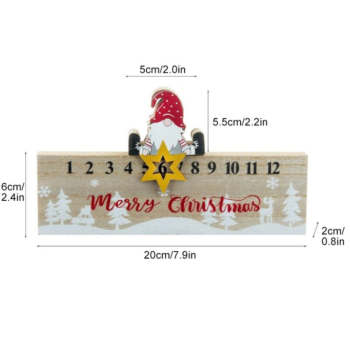 BowLift | Merry Christmas Wooden Mobile Santa Claus Calendar Ornament