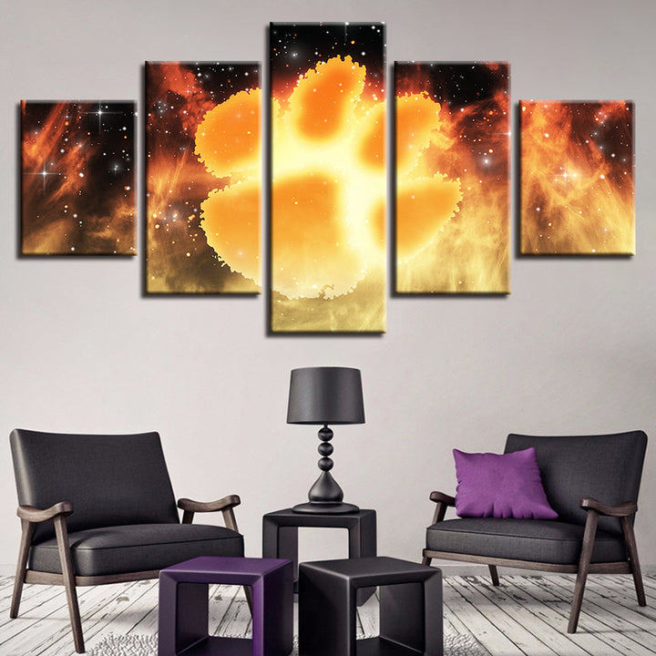 Clemson Tigers 5 Piece - Canvas Wall Art Painting | Bowlift