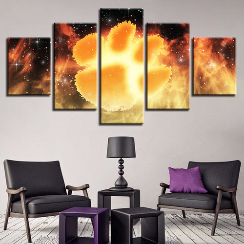 Clemson Tigers 5 Piece - Canvas Wall Art Painting | Bowlift