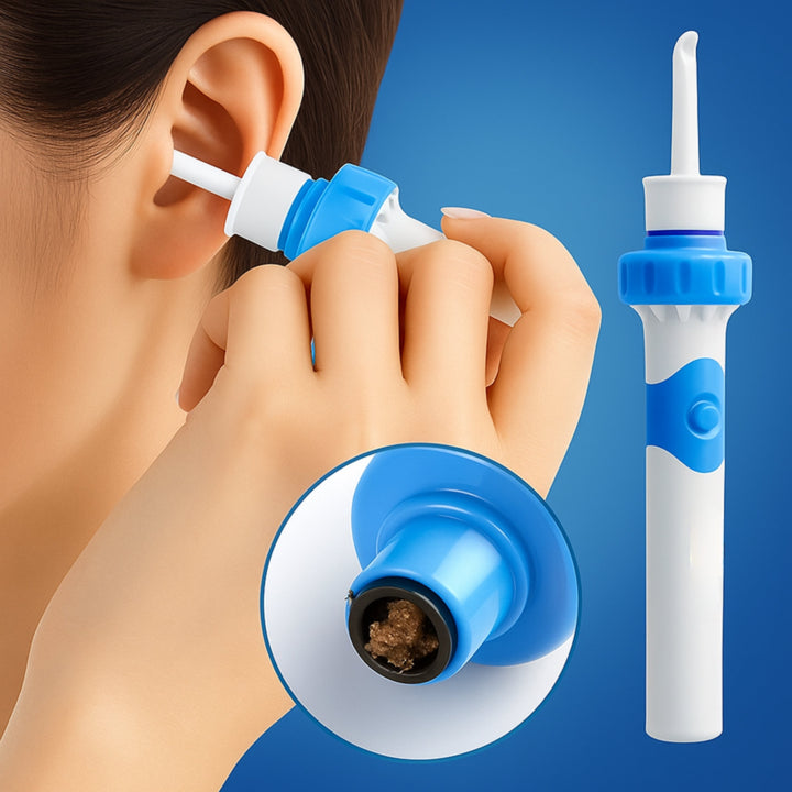 Soft Silicone Tip – LED Guidance – Quiet Safe Wax Removal for Adults & Kids Bowlift
