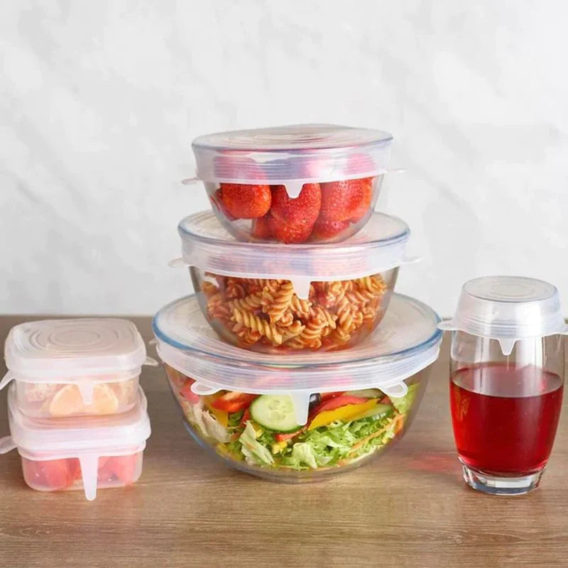 BowLift | Stretchable food silicone lid, 6 pieces