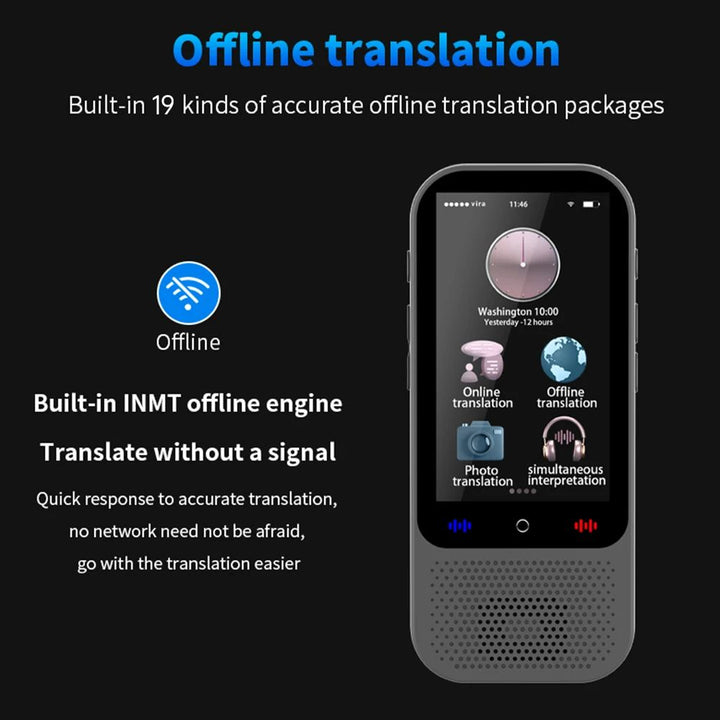 BowLift | S80 Pro Portable Language Translator – 138 Language Voice Translation, 16 Offline Modes & ChatGPT Integration