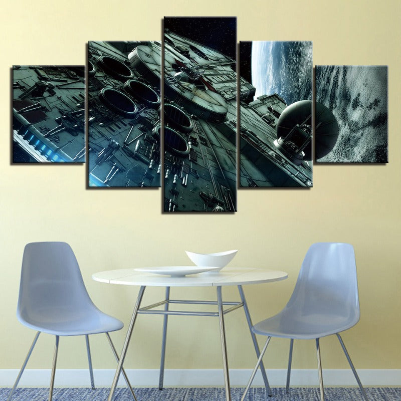 5 Piece Fascinating View Of The Galaxy - Canvas Wall Art Painting | Bowlift