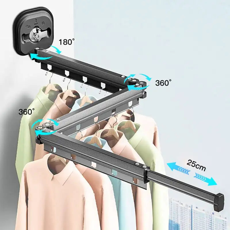 Retractable clothesline with suction cup Bowlift