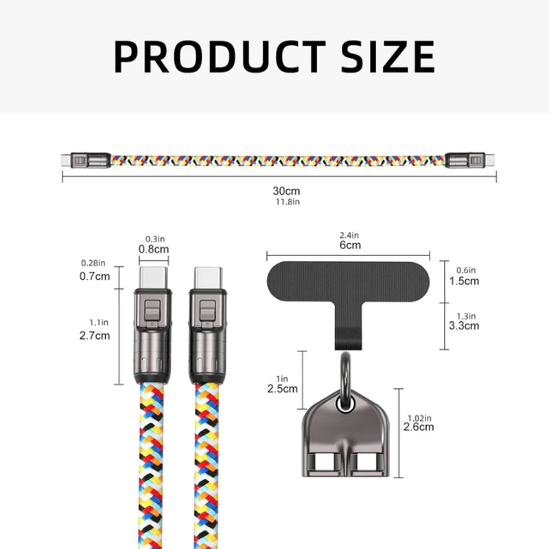 BowLift | Two-in-one fast charging data cable mobile phone lanyard