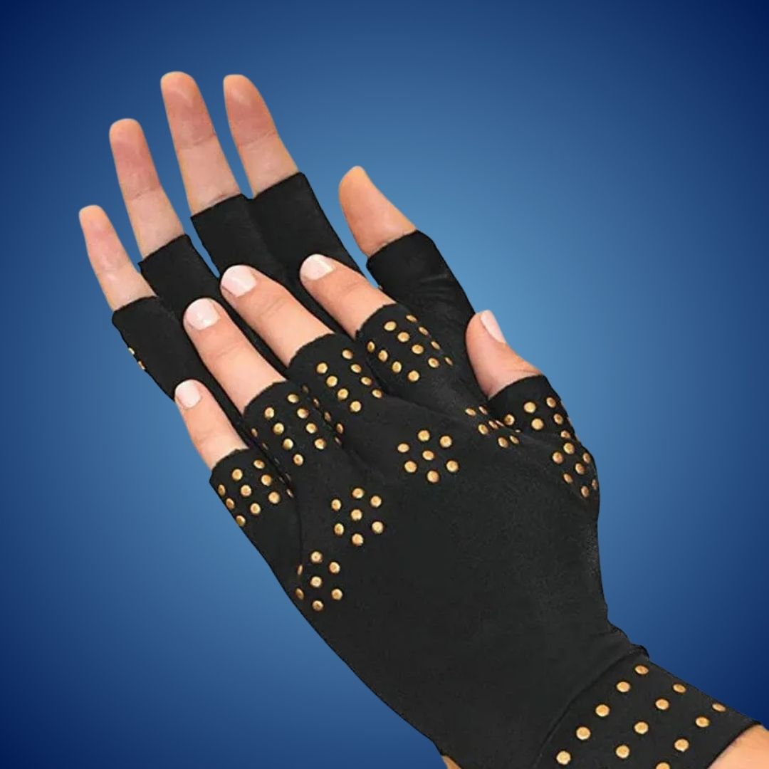 BowLift | Fingerless Gloves for Arthritis & Pain Relief - Magnetic Compression for Improved Circulation and Reduced Swelling