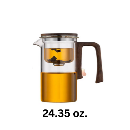 BowLift | Magical Glass Teapot with Built-In Strainer and Heat-Resistant Handle