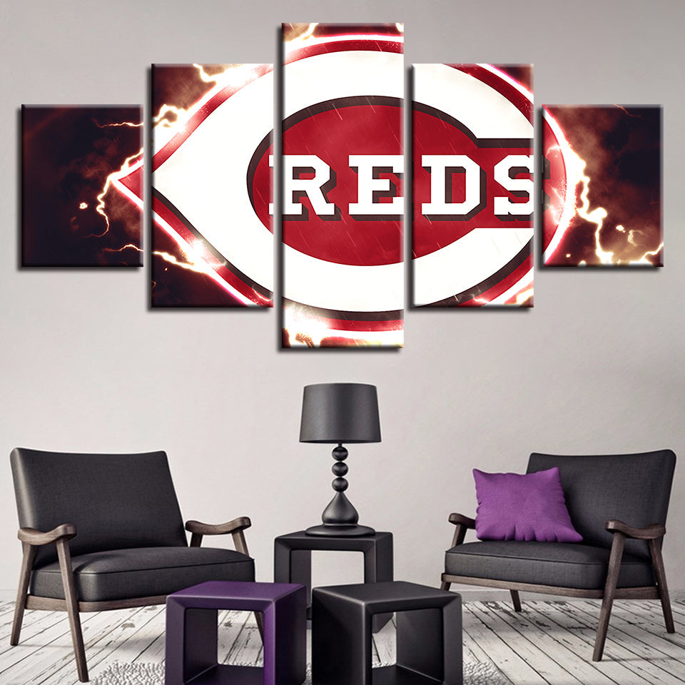 Cincinnati Reds 5 Pieces-Canvas Wall Art Painting | Bowlift