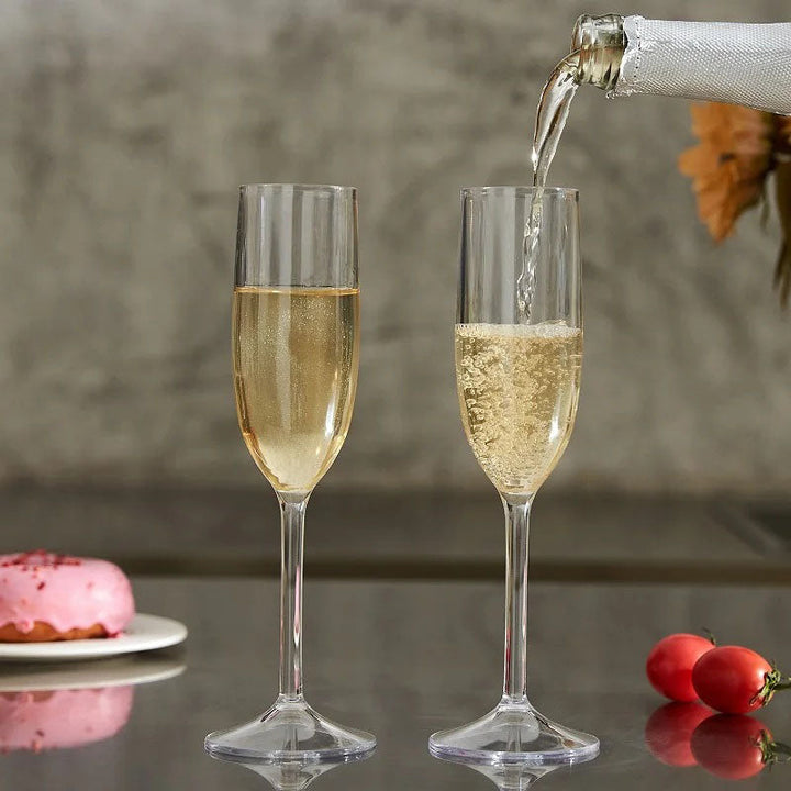 Unbreakable Acrylic Champagne Flute 4-Piece Set Bowlift