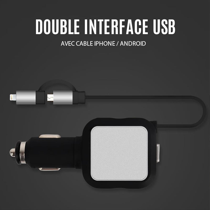 Ciaovie Car Charger Multi with Retractable Charging Cable | Bowlift