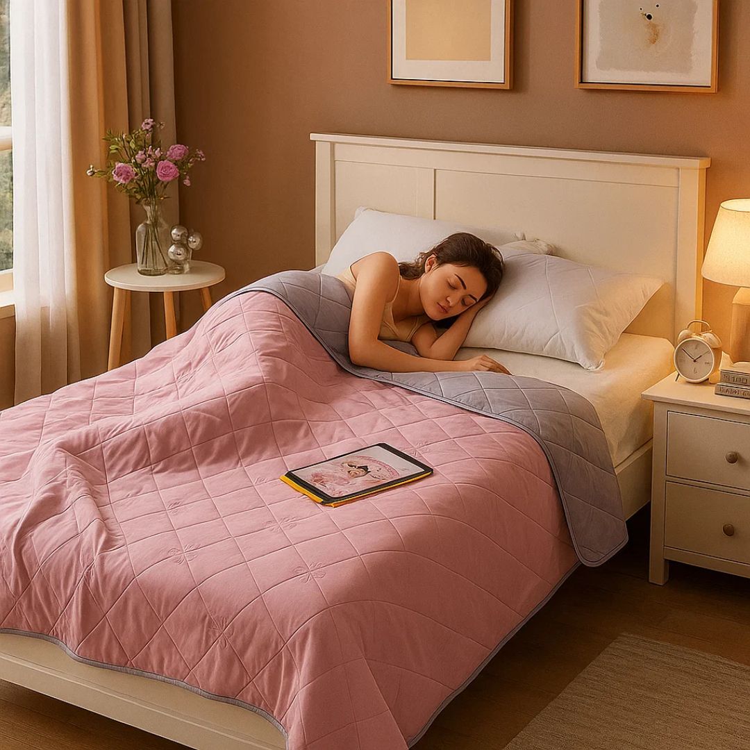 SilkCool | Cooling Blanket – Instant Cooling Comfort – Silky Hypoallergenic Fibre – Prevents Overheating – Relief for Night Sweats Sensitive Skin Bowlift