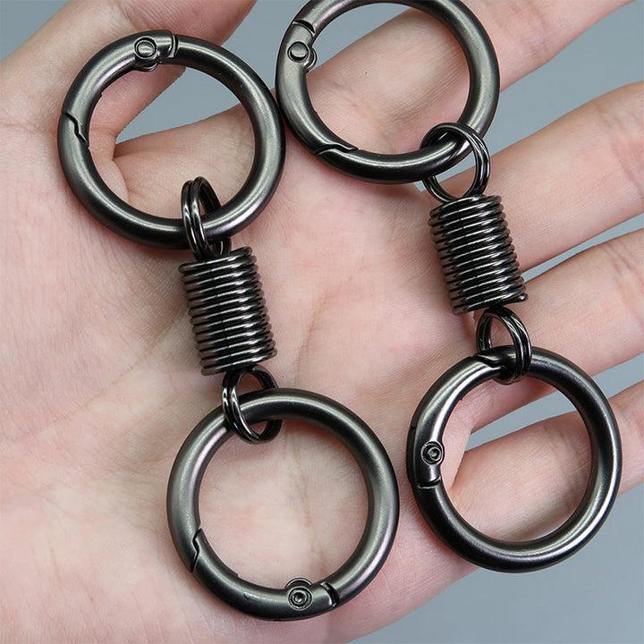 BowLift | Nordic Retro Spring Double Ring Keychain