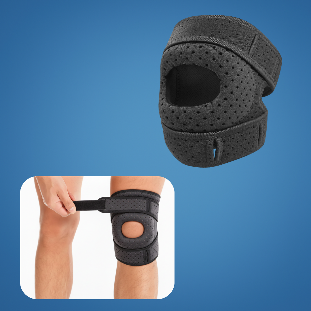 Knee Pain Relief – Breathable Elastic Support – Adjustable Non Slip Strap – Running Training Daily Use Bowlift
