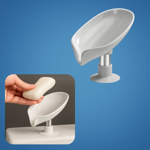 Draining Soap Holder – Keep Soap Dry – Strong Suction Cup – No Drill Mount – Hygienic Bathroom & Shower Storage Solution Bowlift
