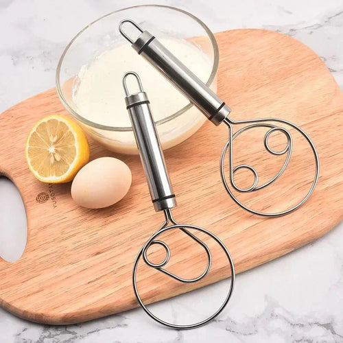 BowLift | Robust Stainless Steel Danish Dough Whisk – Durable, Ergonomic Design for Versatile Baking & Cooking