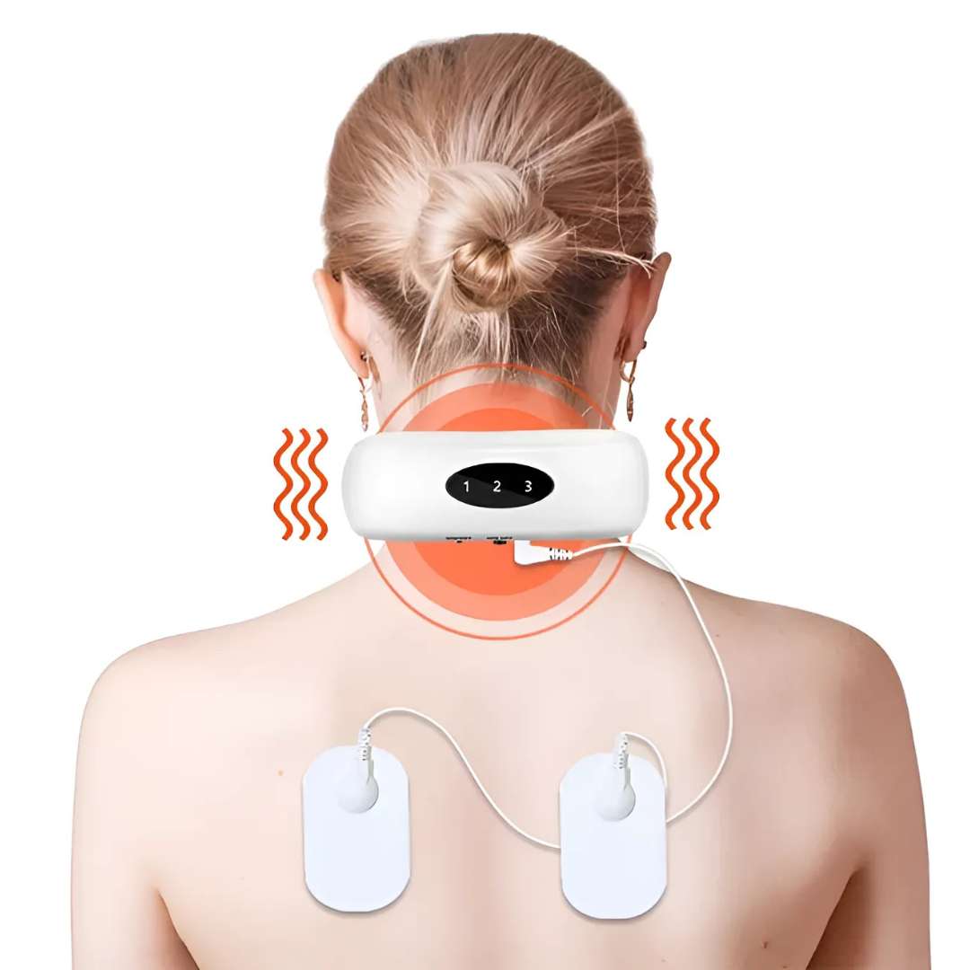NeckEase | Vibration Neck Massager – Pain Relief – Portable Design – Soothes Stiff Muscles – Stress & Tension Relief Bowlift