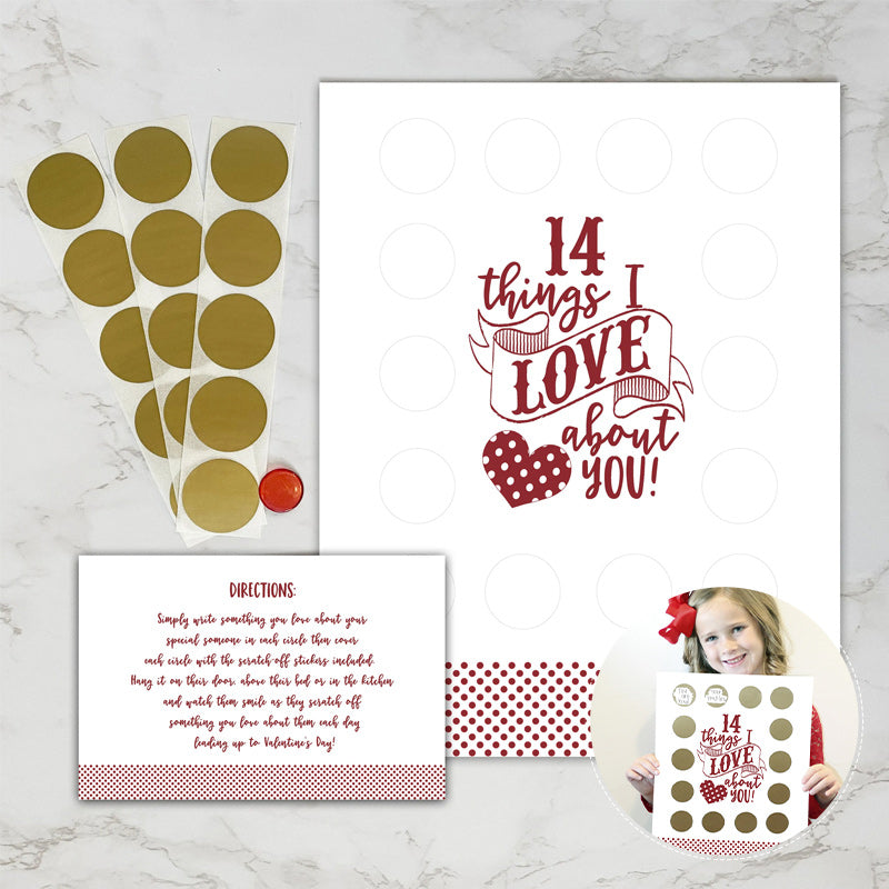 BowLift | Valentine's Scratching Advent "14 Things I Love About You!"