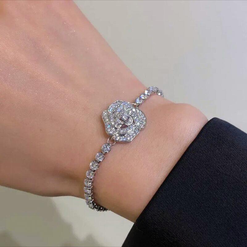 BowLift | Rose Rhinestone Bracelet and Necklace