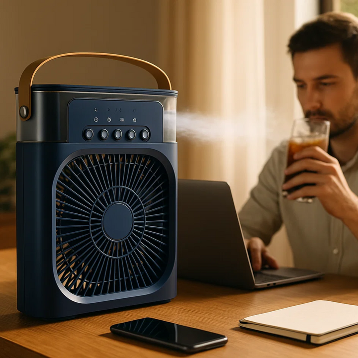 3-in-1 Air Cooler Humidifier | Portable, Adjustable Fan Speeds & Ideal for Bedrooms, Offices & Small Spaces | Bowlift