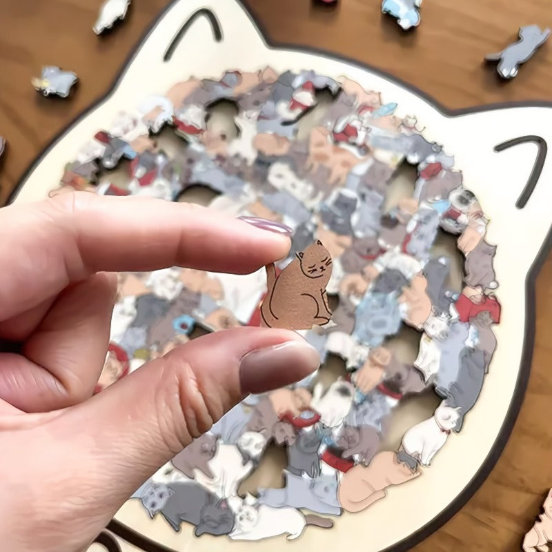 BowLift | 135-Piece Wooden Cat Puzzle
