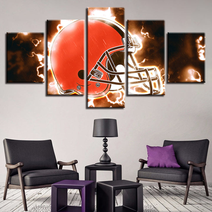 Cleveland Browns 5 Piece - Canvas Wall Art Painting | Bowlift