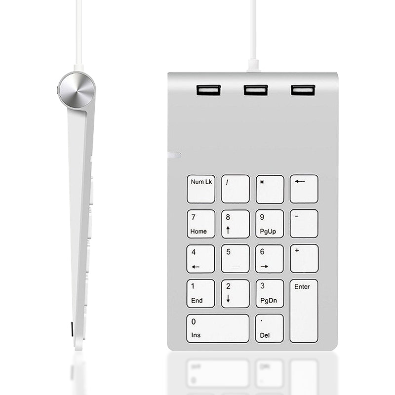 BowLift | Portable Laptop Numeric Keypads, with 3*USB3.0 Ports & Sleek Design, for Windows & IOS