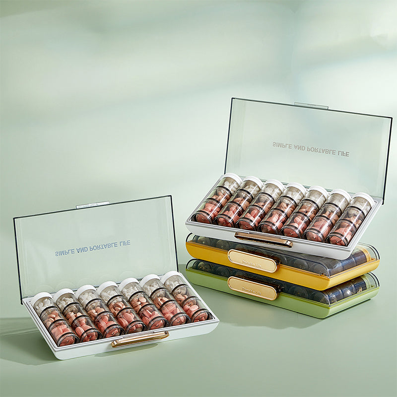 BowLift | Portable high-capacity weekly pill box