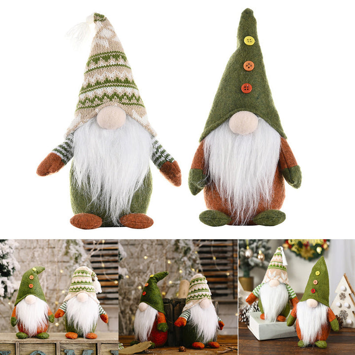 BowLift | Christmas Green Faceless Old Man Elf Figurine