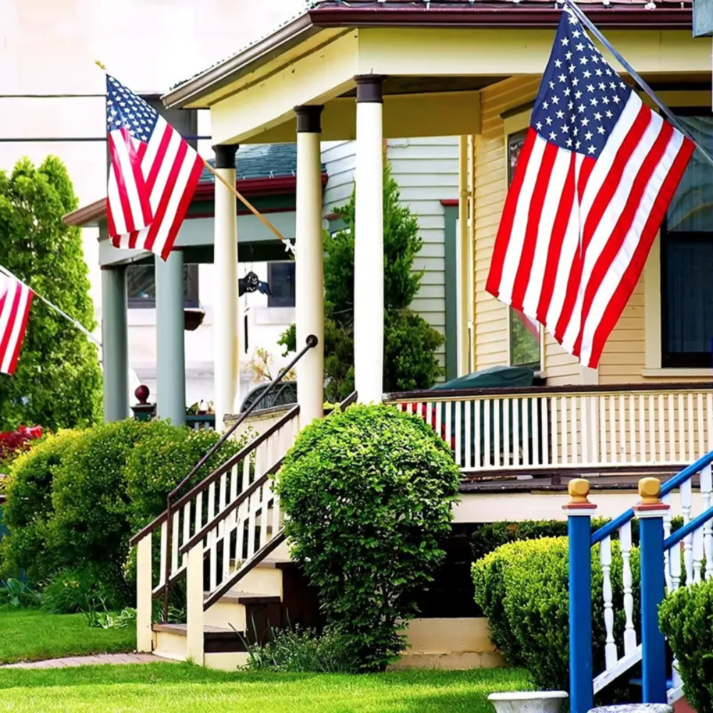 BowLift | American Flag Heavy Duty Nylon Embroidered Stars Outdoor Brass Grommets