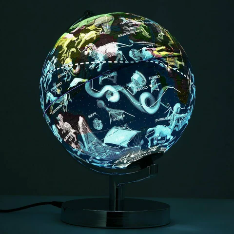 BowLift | World Globe LED Constellation Map & Floating Night Light – Electromagnetic Levitation Globe