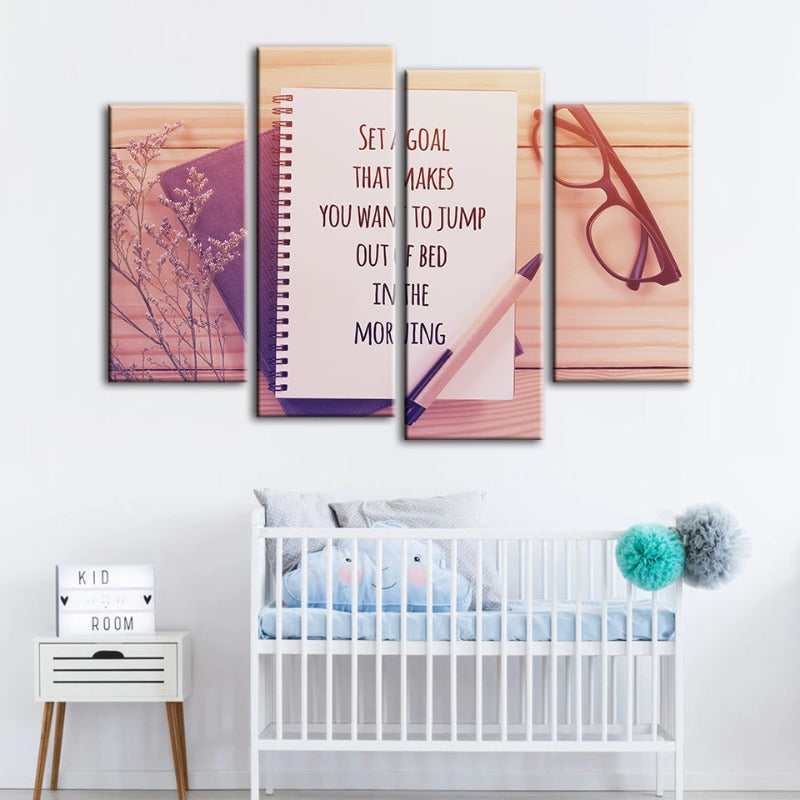 4 Piece Inspirational Art - Canvas Wall Art Painting | Bowlift